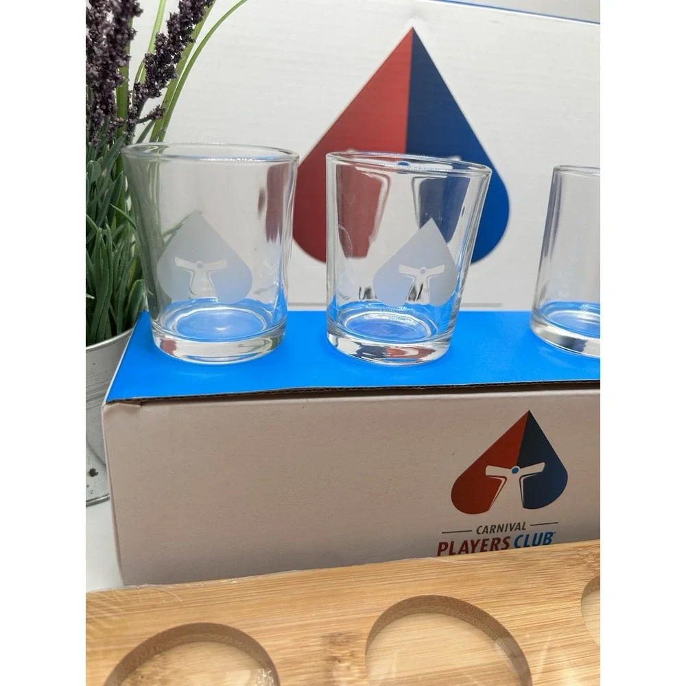 Carnival Players Club Shot glasses and Tequila‎ Shot Tray